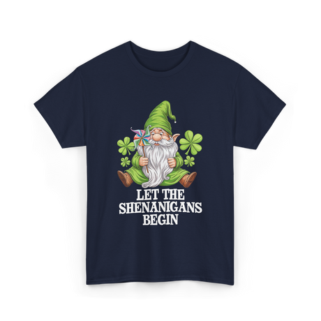 Let The Shenanigans Begin Gnome T-Shirt - Navy