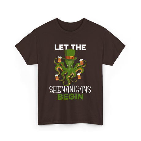 Let The Shenanigans Begin Irish T-Shirt - Dark Chocolate