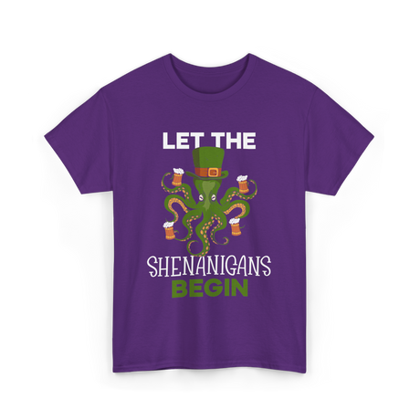 Let The Shenanigans Begin Irish T-Shirt - Purple