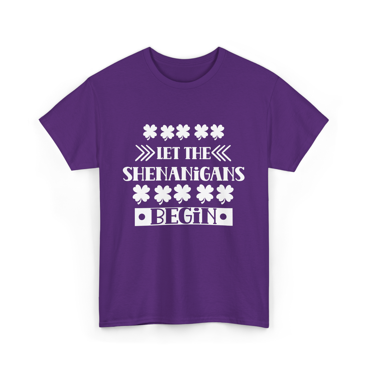 Let The Shenanigans Begin St Patricks Day T-Shirt - Purple