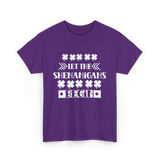 Let The Shenanigans Begin St Patricks Day T-Shirt - Purple