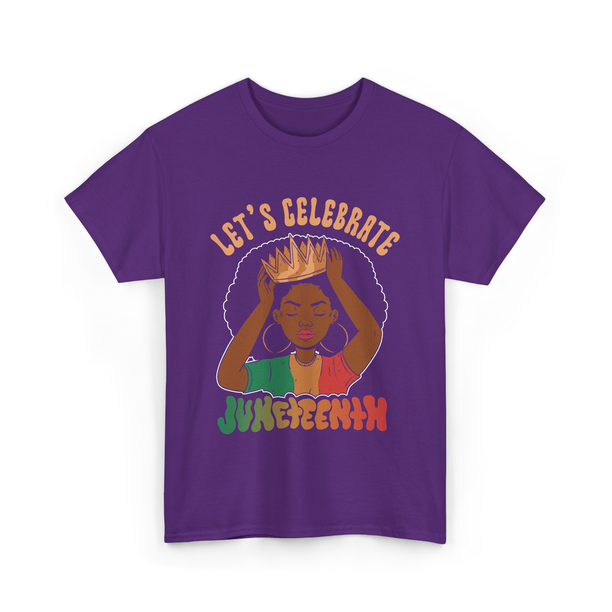 Lets Celebrate Juneteenth Black Culture T-Shirt - Purple