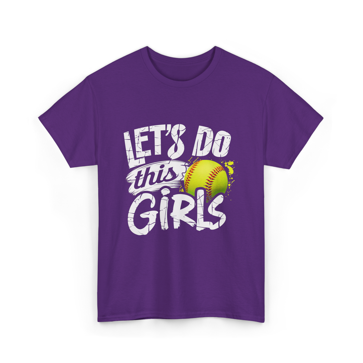 Lets Do This Girls Softball T-Shirt - Purple