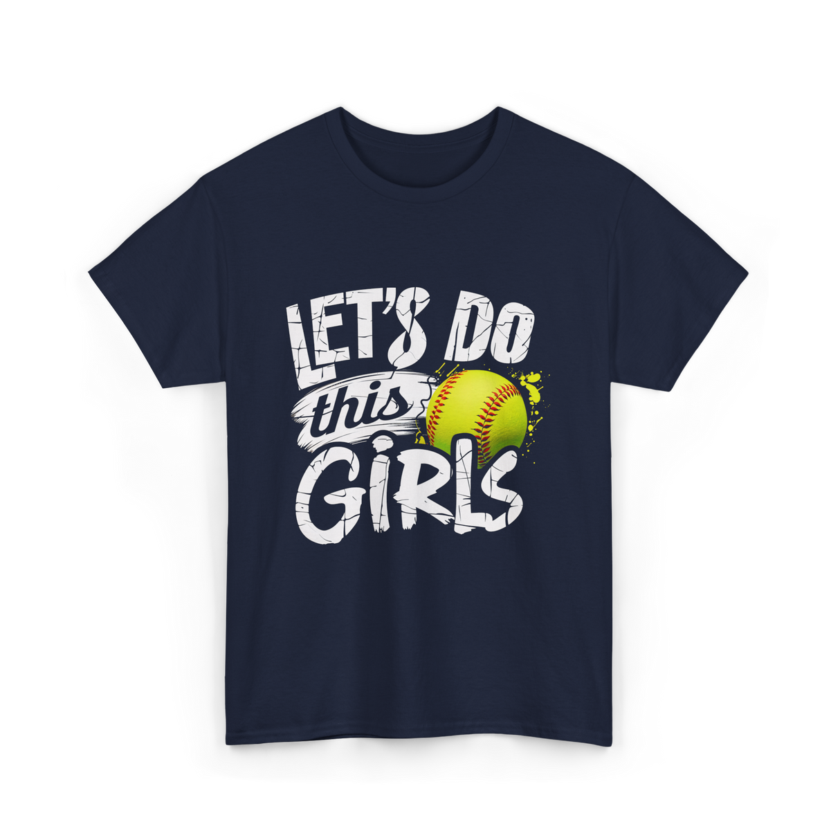 Lets Do This Girls Softball T-Shirt - Navy