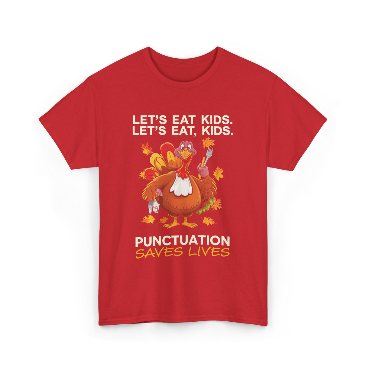 Lets Eat Kids Punctuation T-Shirt - Red