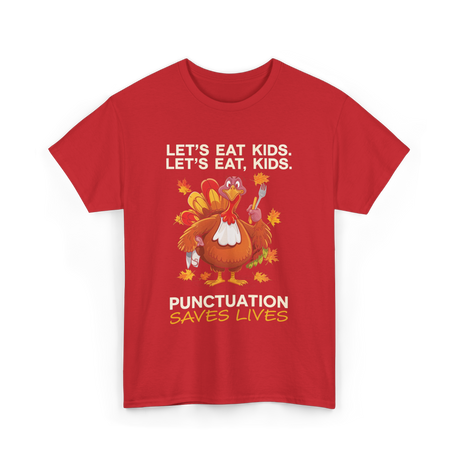 Lets Eat Kids Punctuation T-Shirt - Red