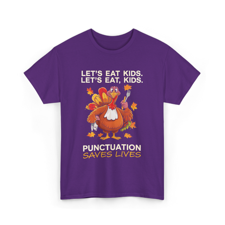 Lets Eat Kids Punctuation T-Shirt - Purple