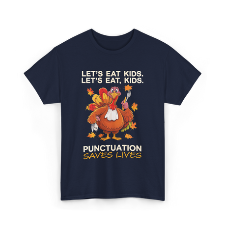 Lets Eat Kids Punctuation T-Shirt - Navy