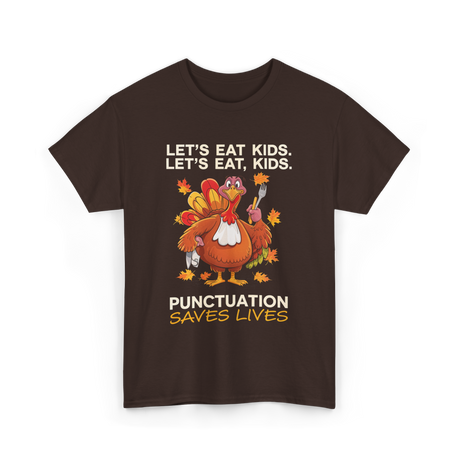 Lets Eat Kids Punctuation T-Shirt - Dark Chocolate