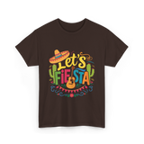 Let's Fiesta Guitar Cactus T-Shirt - Dark Chocolate