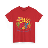 Let's Fiesta Guitar Cactus T-Shirt - Red