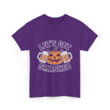 Let's Get Smashed Pumpkin Halloween T-Shirt - Purple