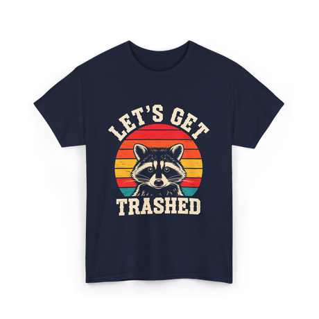 Let's Get Trashed Raccoon T-Shirt - Navy