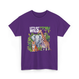 Let's Get Wild Wildlife Animals T-Shirt - Purple