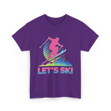 Let's Ski Skiing Adventure T-Shirt - Purple