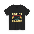 Level 21 Unlocked Gamer T-Shirt - Black