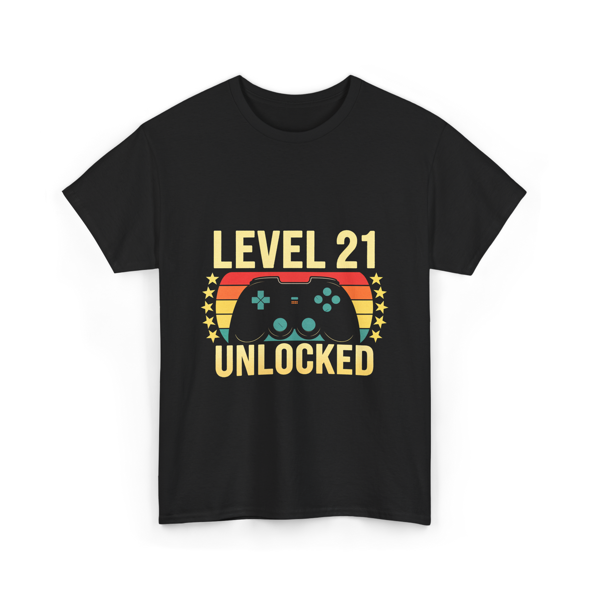 Level 21 Unlocked Gamer T-Shirt - Black