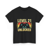 Level 21 Unlocked Gamer T-Shirt - Black