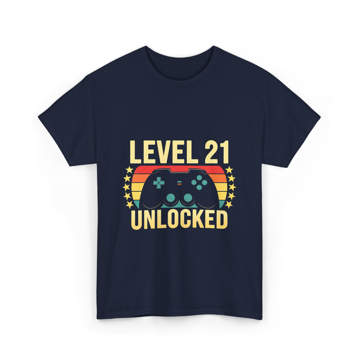 Level 21 Unlocked Gamer T-Shirt - Navy