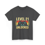 Level 21 Unlocked Gamer T-Shirt - Dark Heather