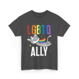 LGBTQ Ally Colorful Cat T-Shirt - Dark Heather