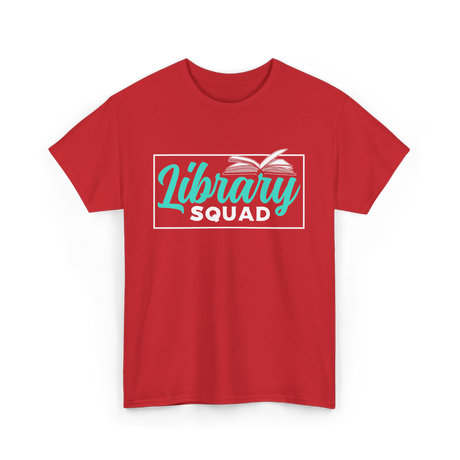 Library Squad Book Lovers T-Shirt - Red