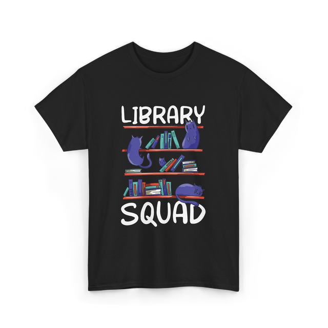 Library Squad Library Books T-Shirt - Black