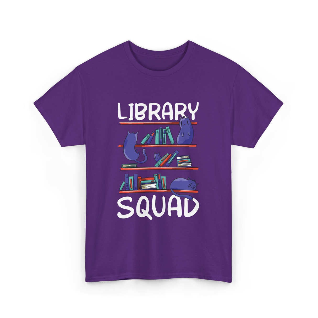 Library Squad Library Books T-Shirt - Purple