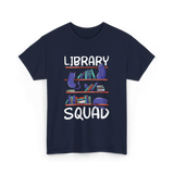 Library Squad Library Books T-Shirt - Navy