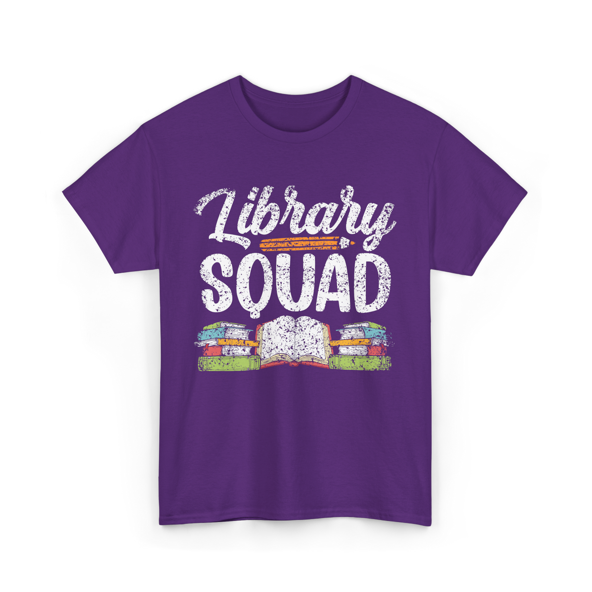 Library Squad Library Books T-Shirt - Purple