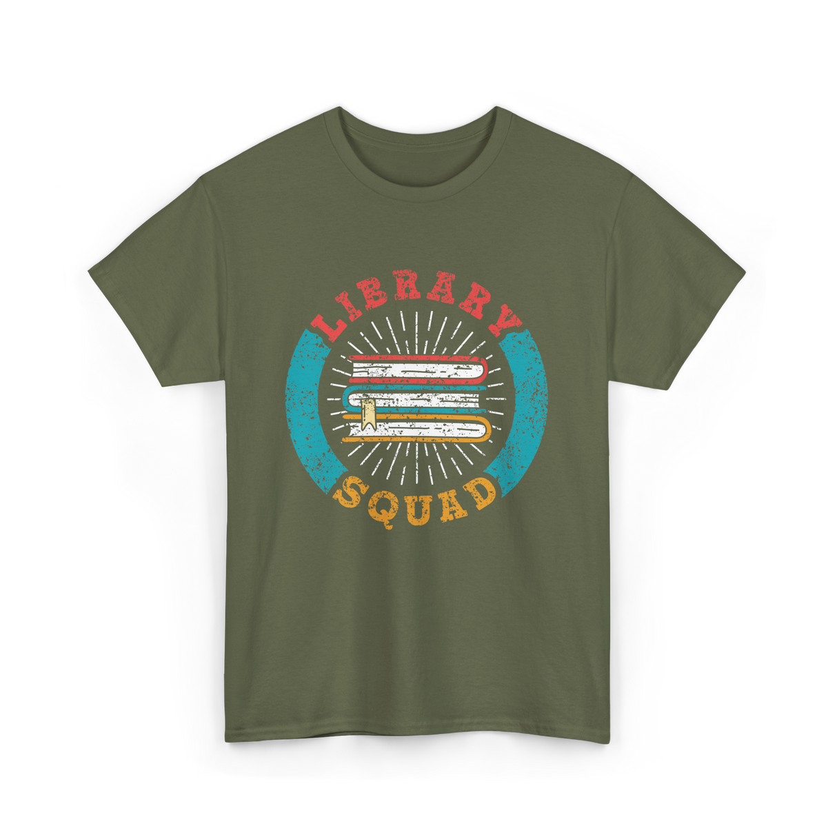 Library Squad Library Lover T-Shirt - Military Green