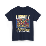 Library Where Adventure Begins Books T-Shirt - Navy