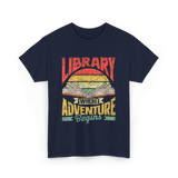 Library Where Adventure Begins Books T-Shirt - Navy