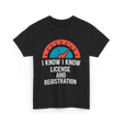 License Registration Car Enthusiast T-Shirt - Black