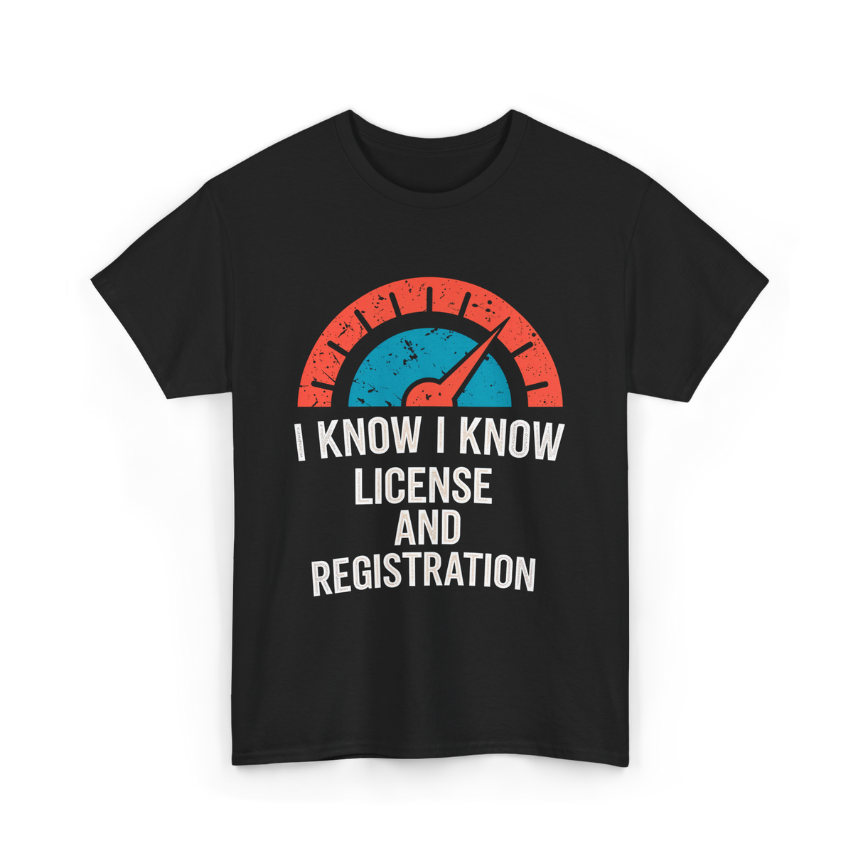 License Registration Car Enthusiast T-Shirt - Black