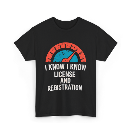 License Registration Car Enthusiast T-Shirt - Black