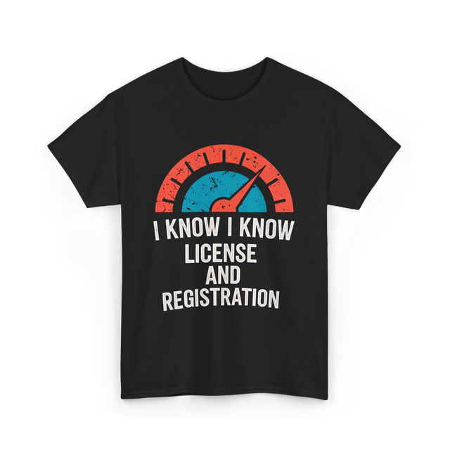 License Registration Car Enthusiast T-Shirt - Black