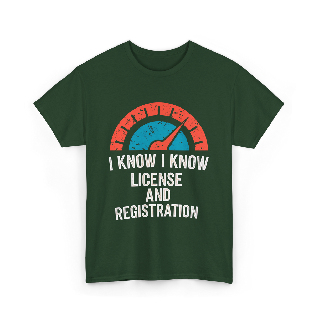 License Registration Car Enthusiast T-Shirt - Forest Green