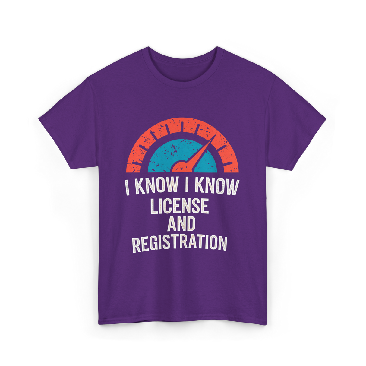 License Registration Car Enthusiast T-Shirt - Purple