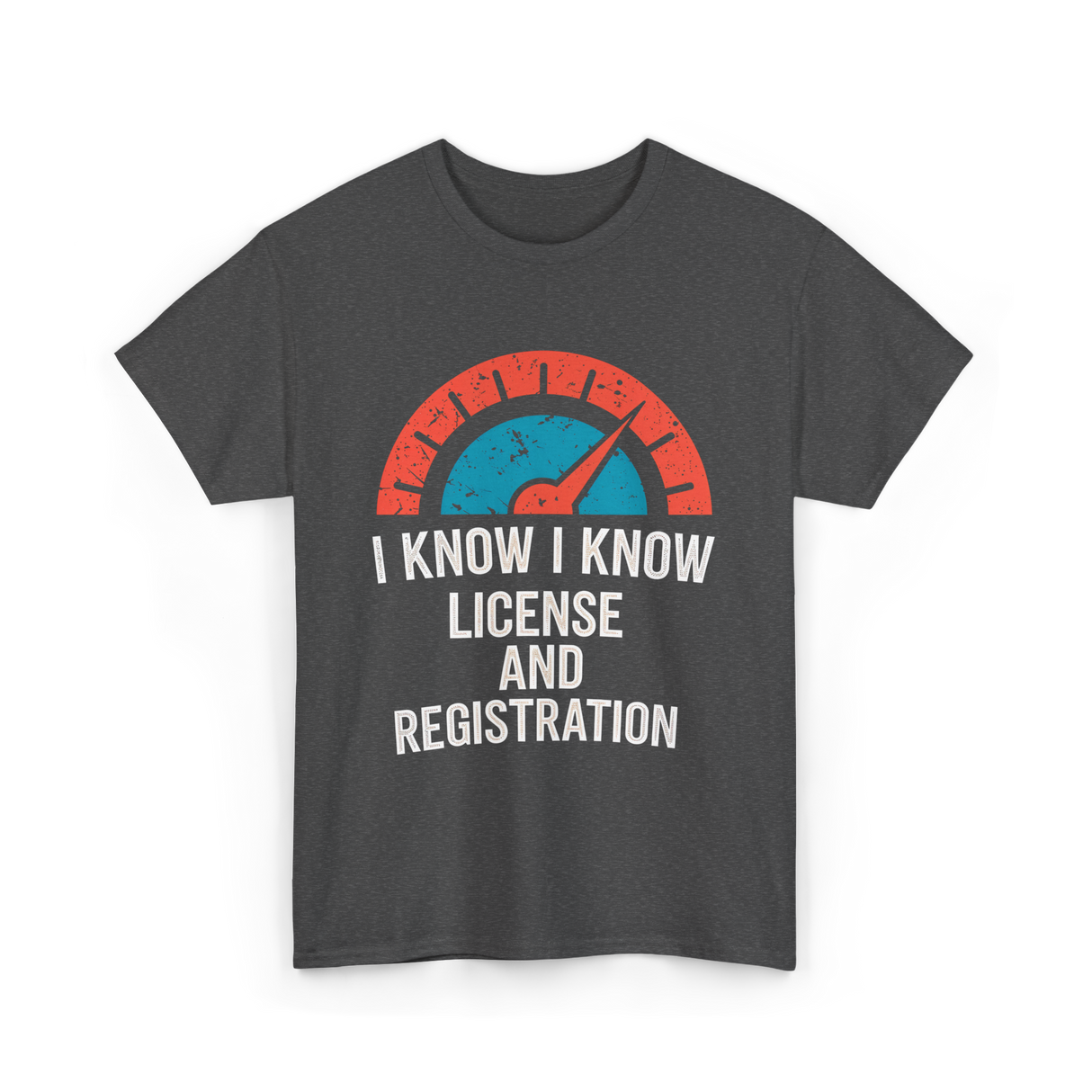 License Registration Car Enthusiast T-Shirt - Dark Heather