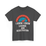 License Registration Car Enthusiast T-Shirt - Dark Heather