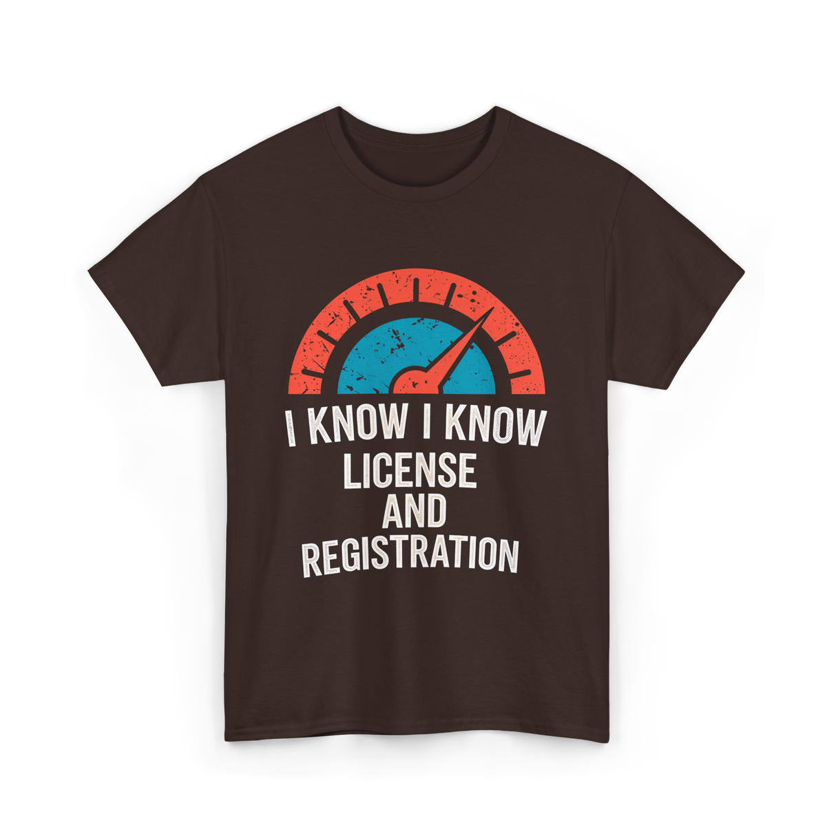 License Registration Car Enthusiast T-Shirt - Dark Chocolate