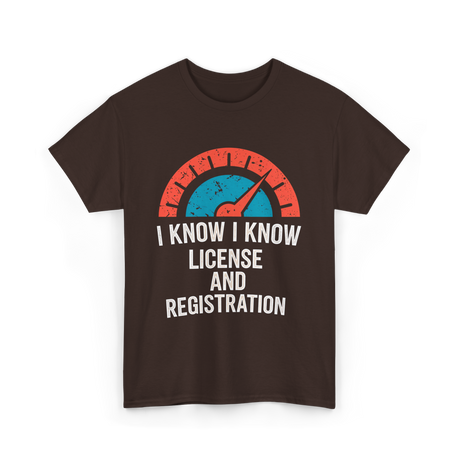 License Registration Car Enthusiast T-Shirt - Dark Chocolate