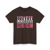 Licensed Esthetician Esthetician Beauty T-Shirt - Dark Chocolate