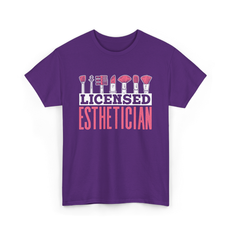 Licensed Esthetician Esthetician Beauty T-Shirt - Purple