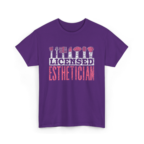 Licensed Esthetician Esthetician Job T-Shirt - Purple