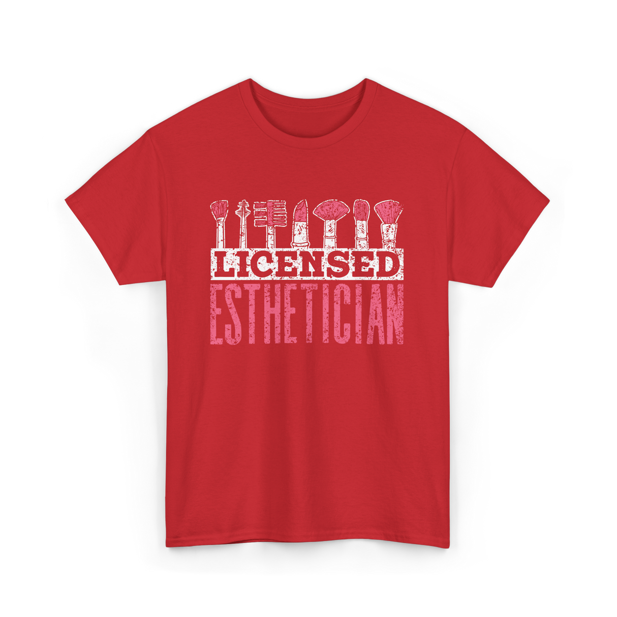 Licensed Esthetician Esthetician Job T-Shirt - Red