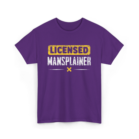 Licensed Mansplainer Mansplaining T-Shirt - Purple