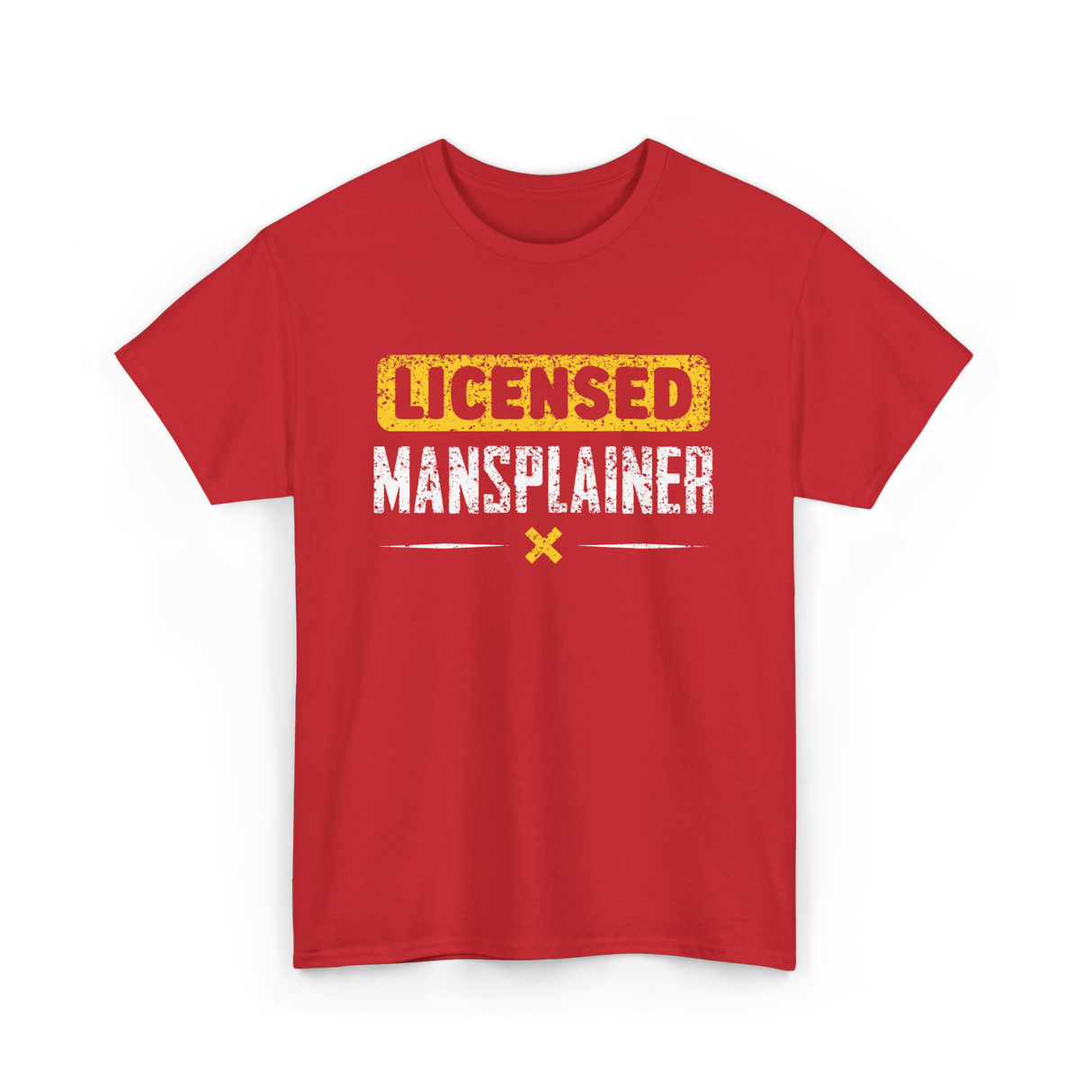 Licensed Mansplainer Mansplaining T-Shirt - Red