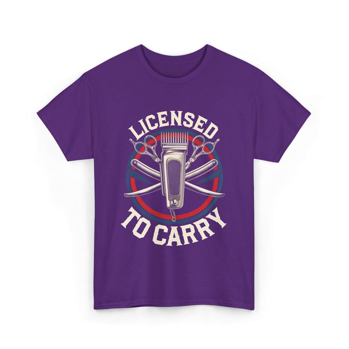 Licensed To Carry Barber T-Shirt - Purple